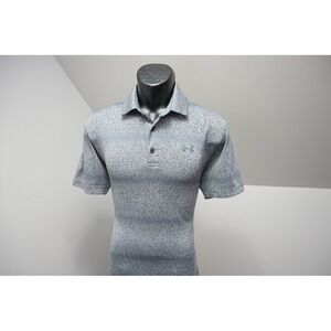 Under Armour Golf Polo Shirt Mens Medium Excellent HeatGear Striped Short Sleeve